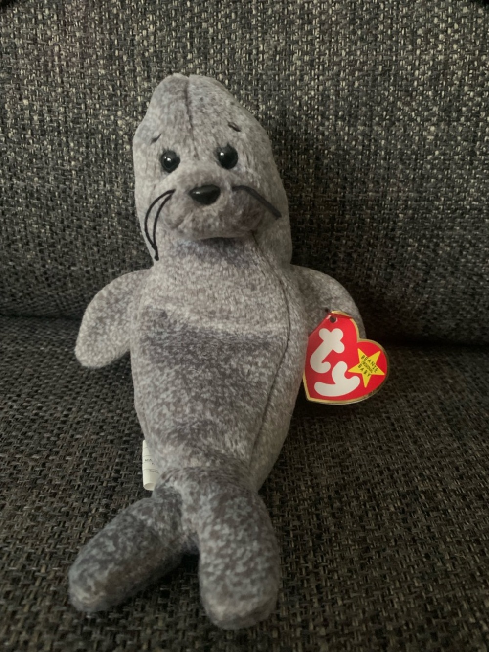 Ty Gray Slippery Seal Beanie Baby Plush
